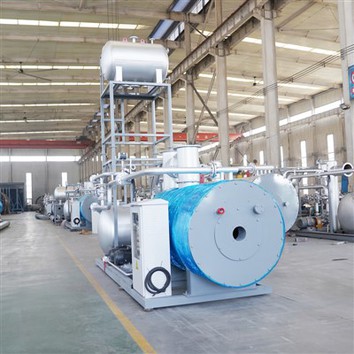 Dandang Minyak Terma Dibakar Gas Mendatar